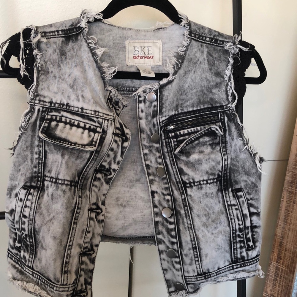 Jean & black (lace sleeving) jacket